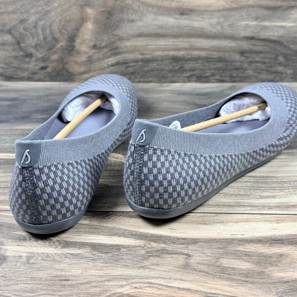 NIB Allbirds 10 Tree Breezer Knit Pack Medium Stormy Grey Ballet Flats - Picture 4 of 10
